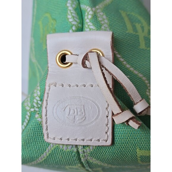Dooney And Bourke Signature Rope Lattice DB Canvas Y2K Satchel Mint White - Picture 5 of 16